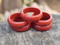 Hand Made 17mm Red Jasper Rings - sold per item - From South Africa - Toprock Gemstones and Minerals 