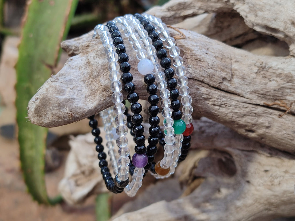 Hand Made Stone Bead Bracelets x 12 From China - Toprock Gemstones and Minerals 