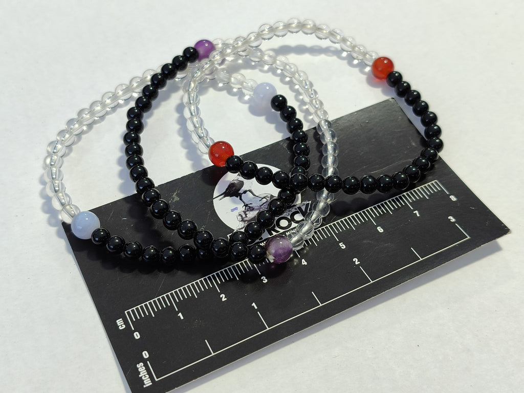 Hand Made Stone Bead Bracelets x 12 From China - Toprock Gemstones and Minerals 