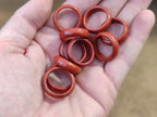 Hand Made 16.5mm Red Jasper Rings - sold per item - From South Africa - Toprock Gemstones and Minerals 