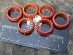 Hand Made 16.5mm Red Jasper Rings - sold per item - From South Africa - Toprock Gemstones and Minerals 