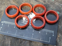Hand Made 16.5mm Red Jasper Rings - sold per item - From South Africa
