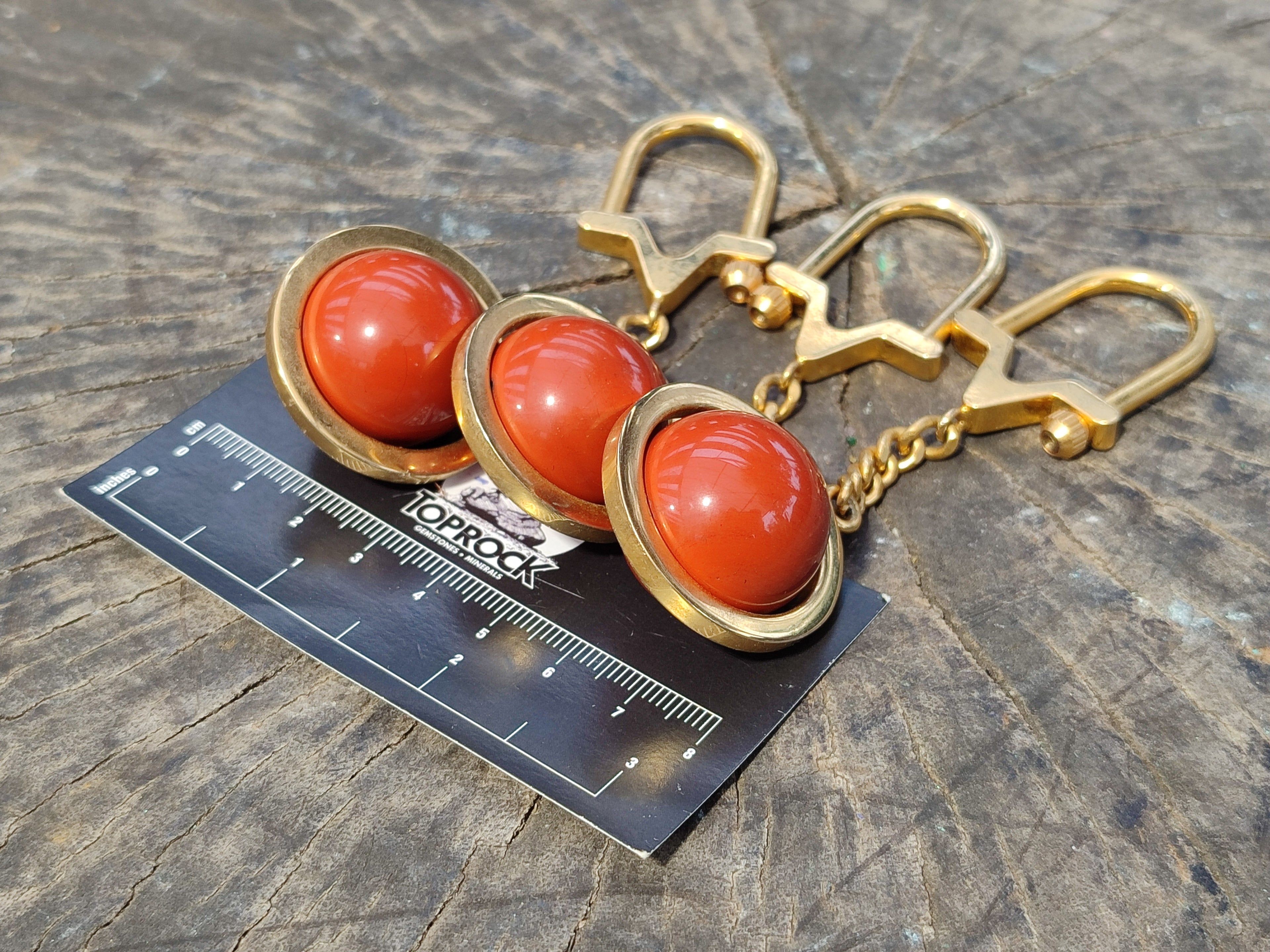 Hand Made Red Jasper Keyring - sold per item - From South Africa - Toprock Gemstones and Minerals 