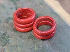 Hand Made 15.5mm Red Jasper Rings - sold per item - From South Africa - Toprock Gemstones and Minerals 