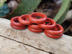 Hand Made 15.5mm Red Jasper Rings - sold per item - From South Africa - Toprock Gemstones and Minerals 