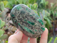 Polished Emerald Mica In Matrix Standing Free Forms x 6 From Mutoko, Zimbabwe - Toprock Gemstones and Minerals 