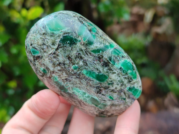 Polished Emerald Mica In Matrix Standing Free Forms x 6 From Mutoko, Zimbabwe - Toprock Gemstones and Minerals 