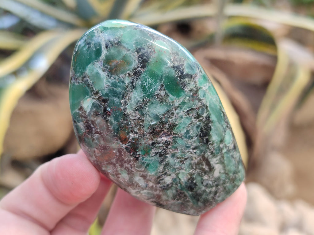 Polished Emerald Mica In Matrix Standing Free Forms x 6 From Mutoko, Zimbabwe - Toprock Gemstones and Minerals 