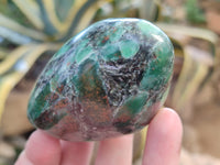 Polished Emerald Mica In Matrix Standing Free Forms x 6 From Mutoko, Zimbabwe - Toprock Gemstones and Minerals 