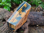 Polished On One Side Tiger's Eye Slabs x 2 From Prieska, South Africa - Toprock Gemstones and Minerals 