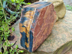 Polished On One Side Tiger's Eye Slabs x 2 From Prieska, South Africa - Toprock Gemstones and Minerals 