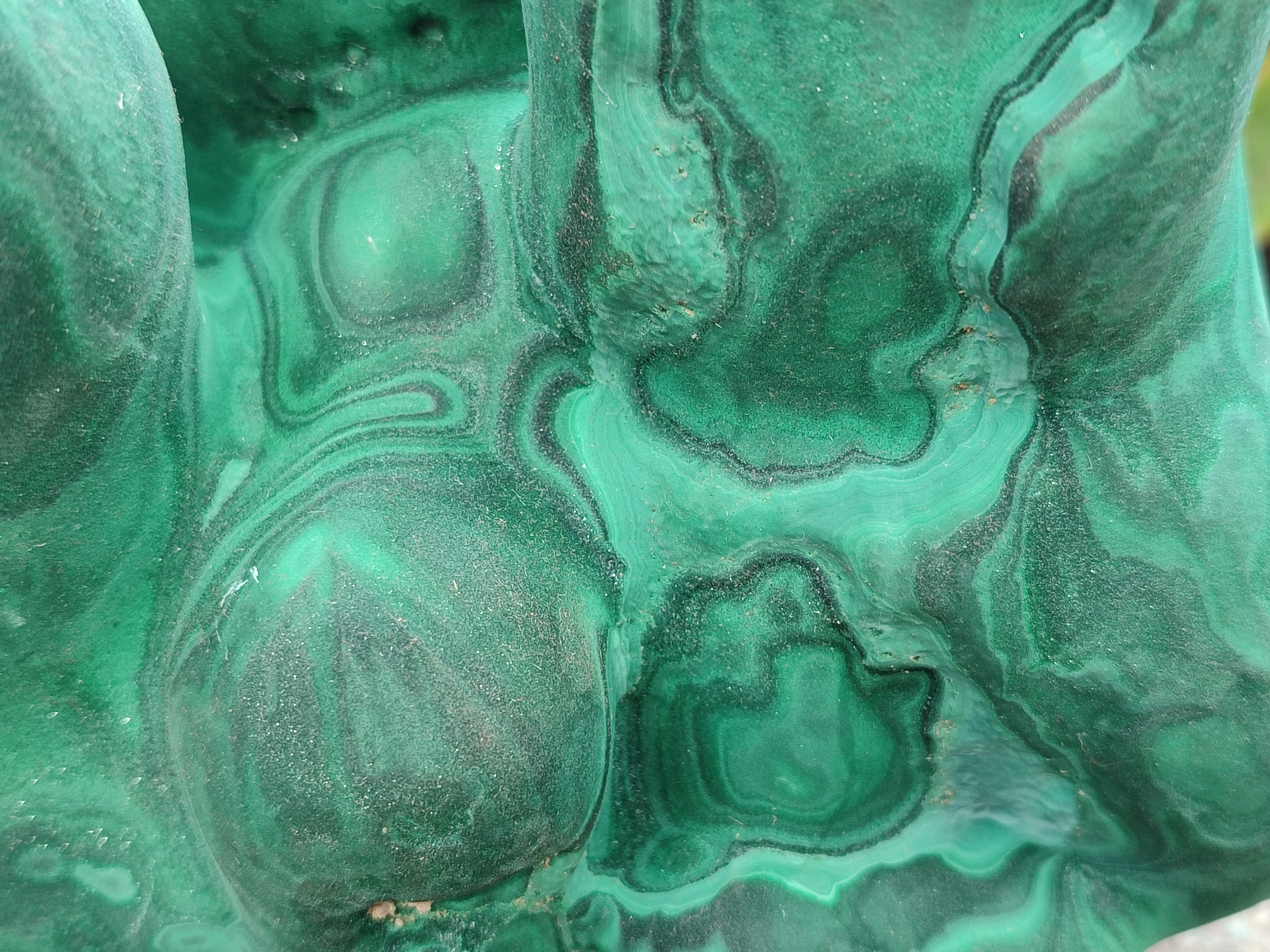 Natural Etched Silky Malachite Stalactite Specimen x 1 From Congo - Toprock Gemstones and Minerals 
