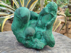 Natural Etched Silky Malachite Stalactite Specimen x 1 From Congo - Toprock Gemstones and Minerals 