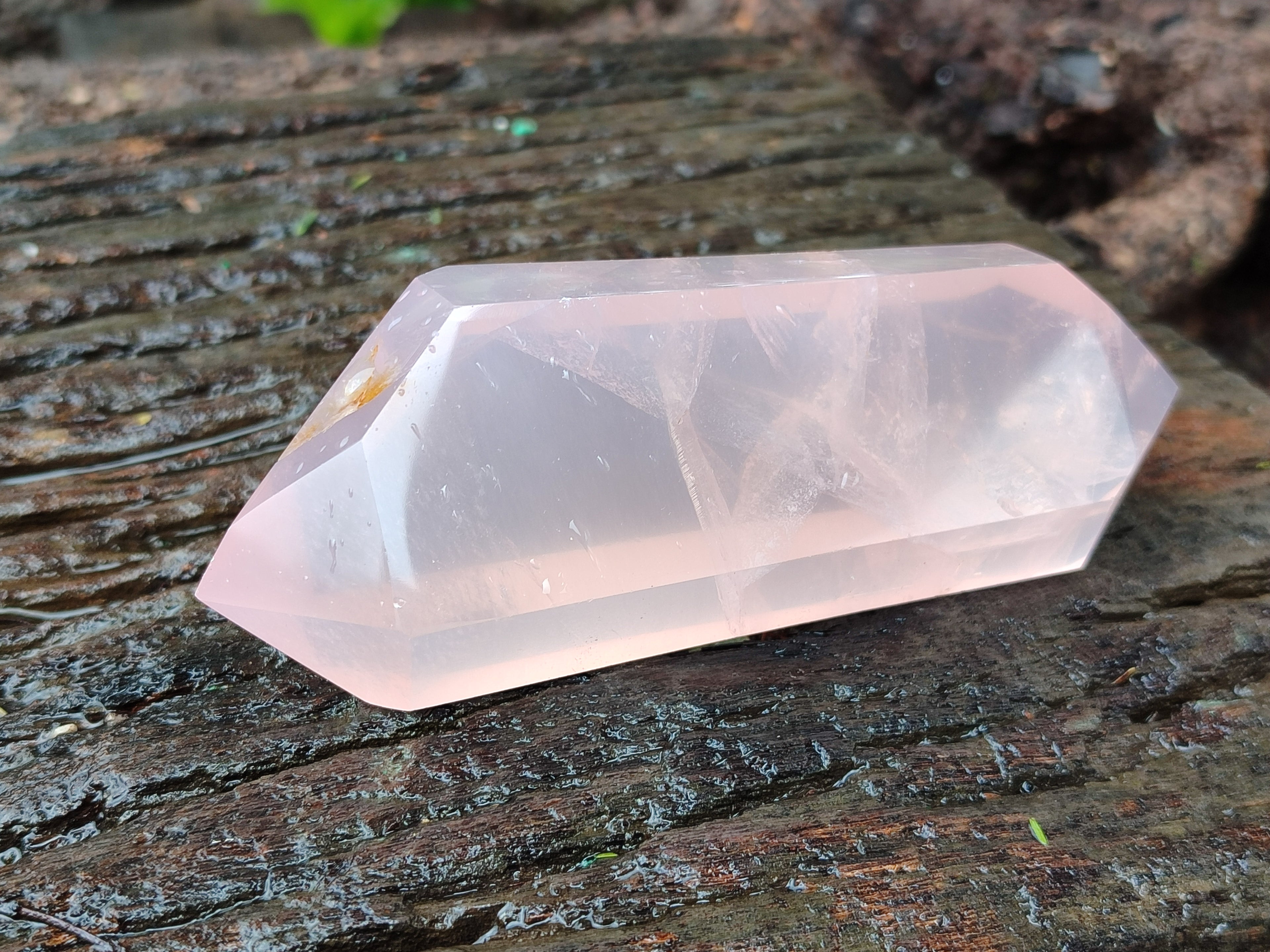 Polished Double Terminated Rose Quartz Points x 6 From Ambatondrazaka, Madagascar - Toprock Gemstones and Minerals 