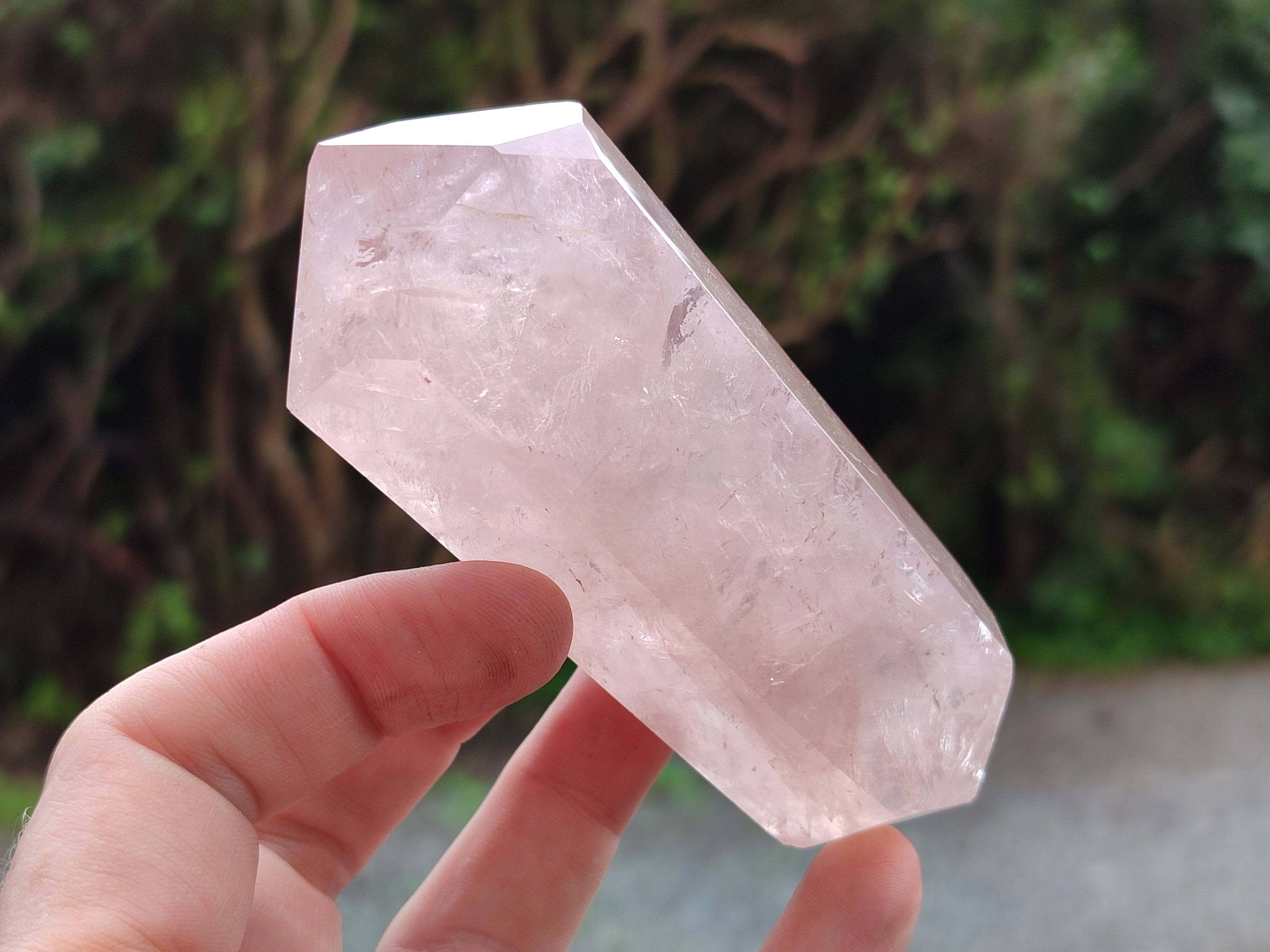 Polished Double Terminated Rose Quartz Points x 6 From Ambatondrazaka, Madagascar - Toprock Gemstones and Minerals 