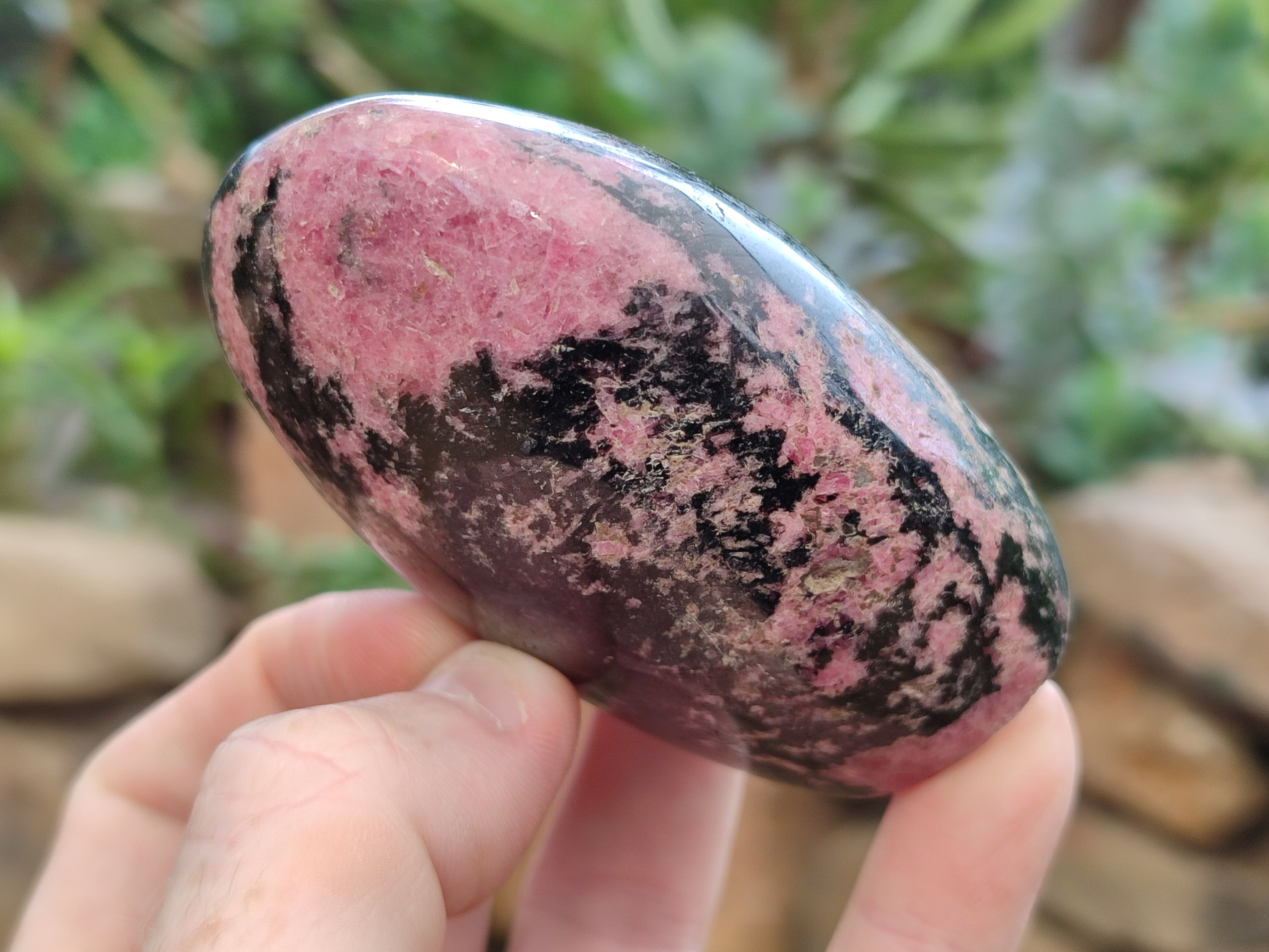 Polished Rhodonite Standing Free Forms x 6 From Ambindavato, Madagascar - Toprock Gemstones and Minerals 
