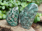 Polished Emerald Mica In Matrix Standing Free Forms x 5 From Mutoko, Zimbabwe - Toprock Gemstones and Minerals 