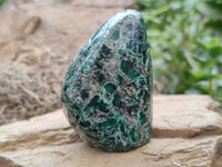 Polished Emerald Mica In Matrix Standing Free Forms x 5 From Mutoko, Zimbabwe - Toprock Gemstones and Minerals 