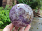 Polished Chevron Amethyst Sphere x 1 From Madagascar - Toprock Gemstones and Minerals 