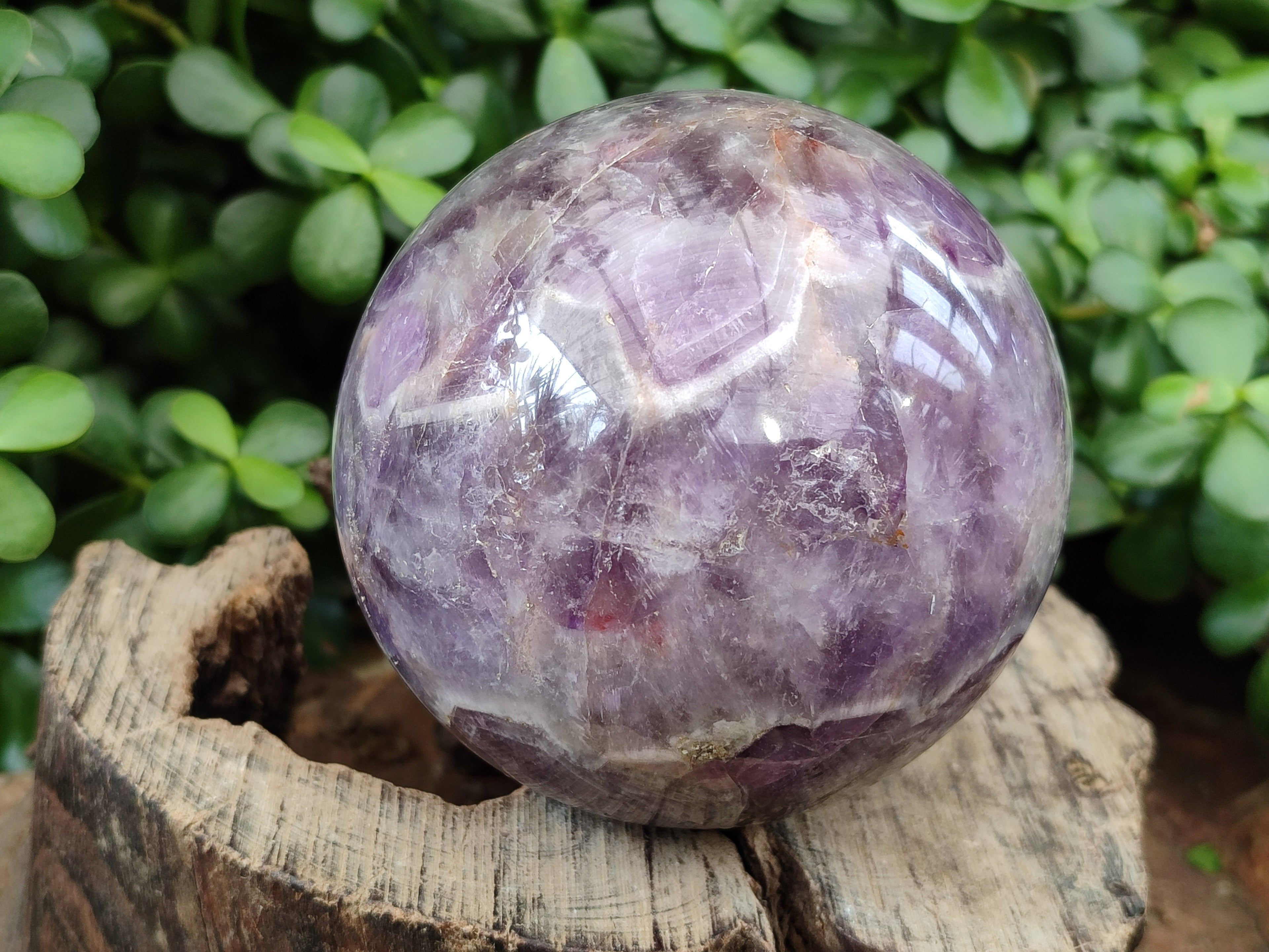 Polished Chevron Amethyst Sphere x 1 From Madagascar - Toprock Gemstones and Minerals 