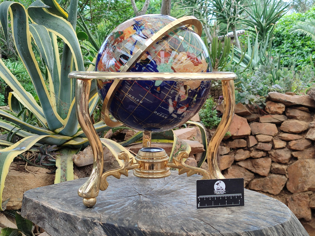 Polished Lapis Lazuli World Globe x 1 From China - Toprock Gemstones and Minerals 