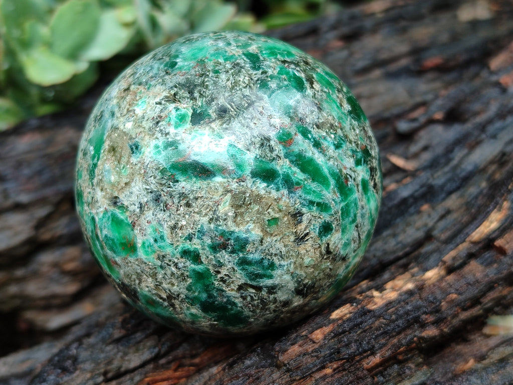 Polished Emerald Mica In Matrix Spheres x 2 From Mutoko, Zimbabwe - Toprock Gemstones and Minerals 