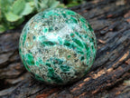 Polished Emerald Mica In Matrix Spheres x 2 From Mutoko, Zimbabwe - Toprock Gemstones and Minerals 