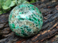 Polished Emerald Mica In Matrix Spheres x 2 From Mutoko, Zimbabwe - Toprock Gemstones and Minerals 