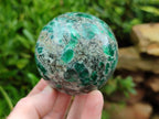 Polished Emerald Mica In Matrix Spheres x 2 From Mutoko, Zimbabwe - Toprock Gemstones and Minerals 