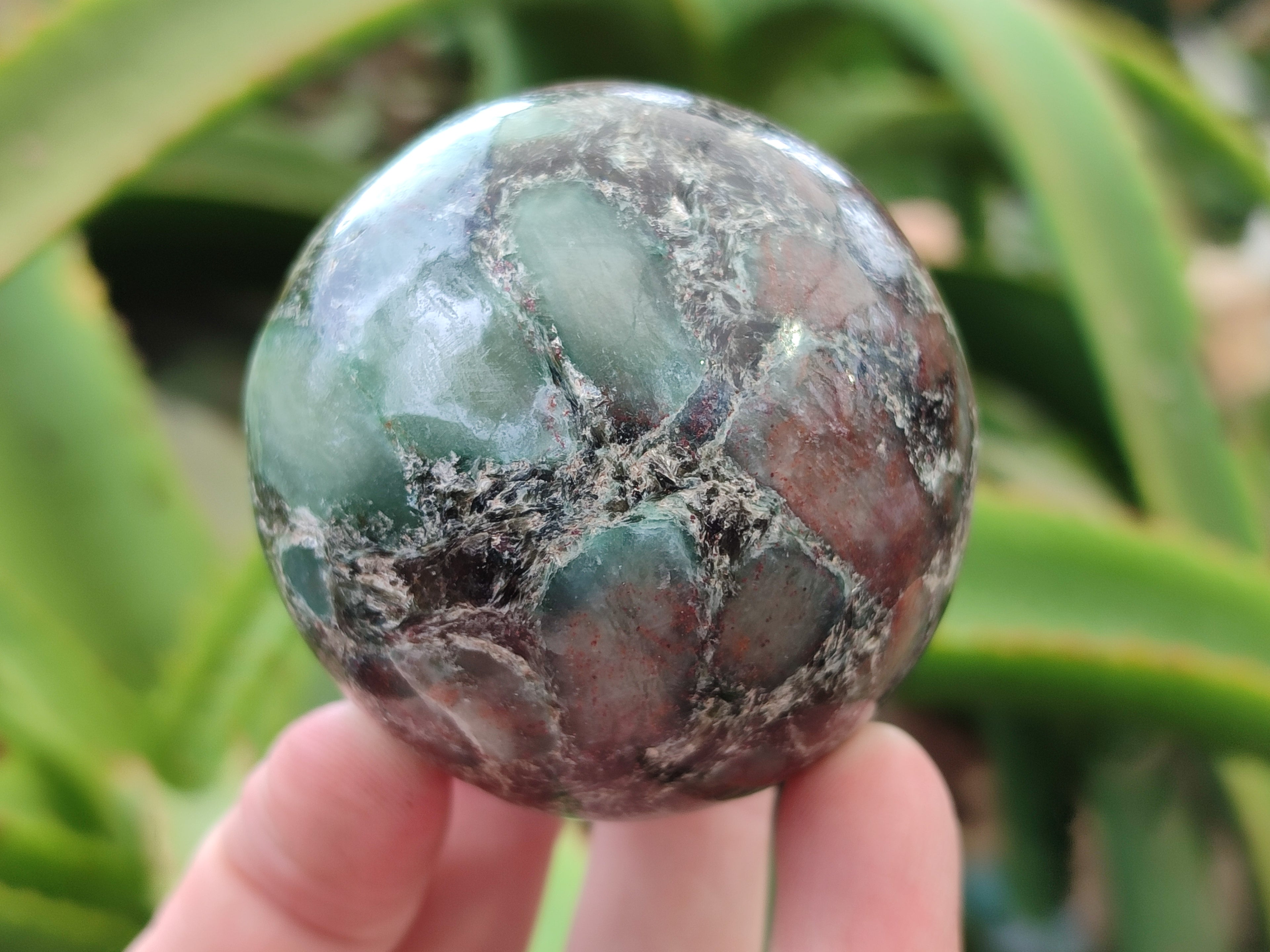 Polished Emerald Mica In Matrix Spheres x 2 From Mutoko, Zimbabwe - Toprock Gemstones and Minerals 