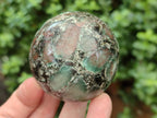 Polished Emerald Mica In Matrix Spheres x 2 From Mutoko, Zimbabwe - Toprock Gemstones and Minerals 