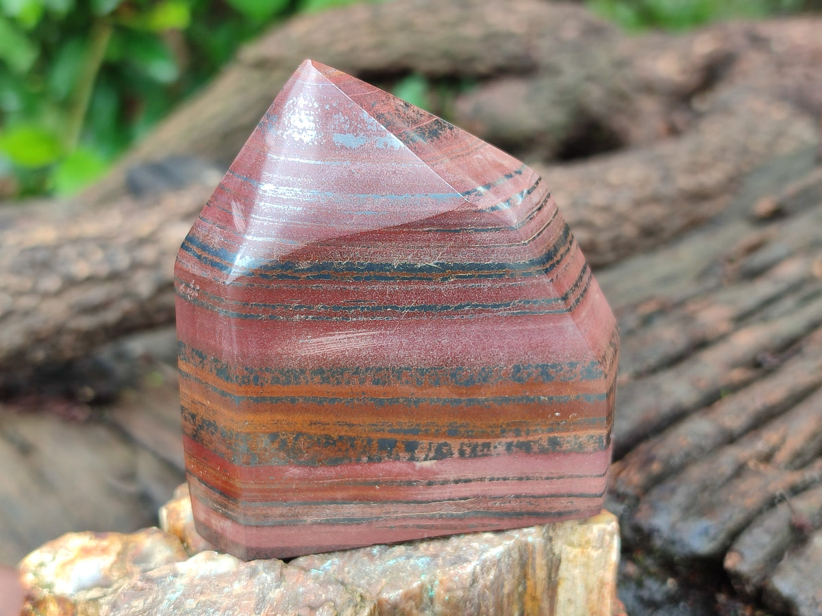 Polished Tiger Iron Jasper Points x 5 From South Africa - Toprock Gemstones and Minerals 