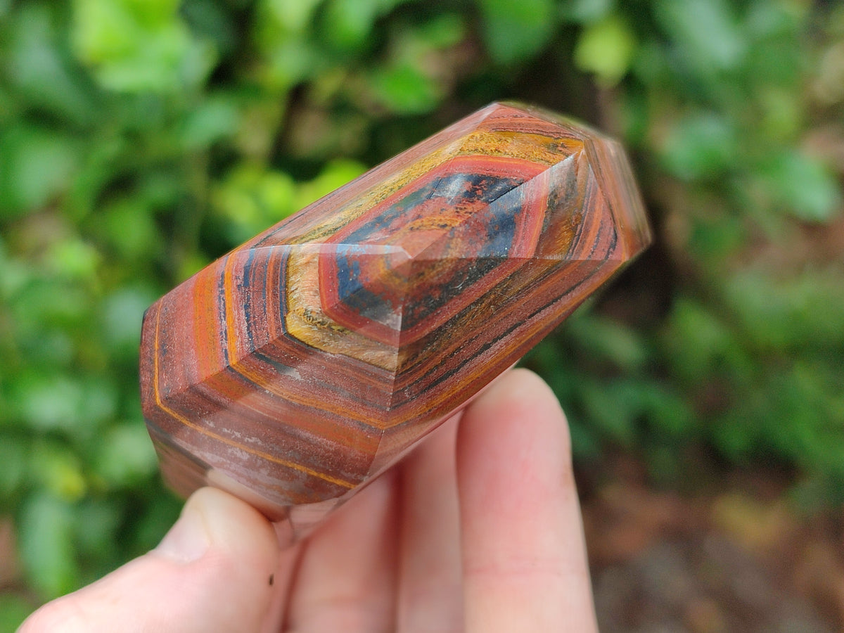 Polished Tiger Iron Jasper Points x 5 From South Africa - Toprock Gemstones and Minerals 