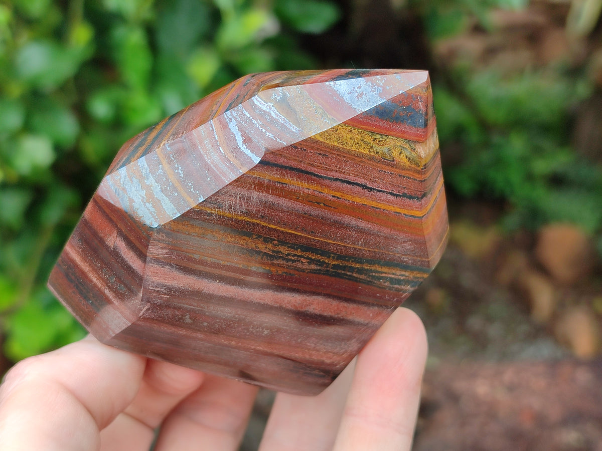 Polished Tiger Iron Jasper Points x 5 From South Africa - Toprock Gemstones and Minerals 