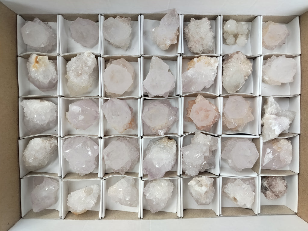 Natural Cactus Flower Spirit Quartz Clusters x 35 From South Africa - Toprock Gemstones and Minerals 