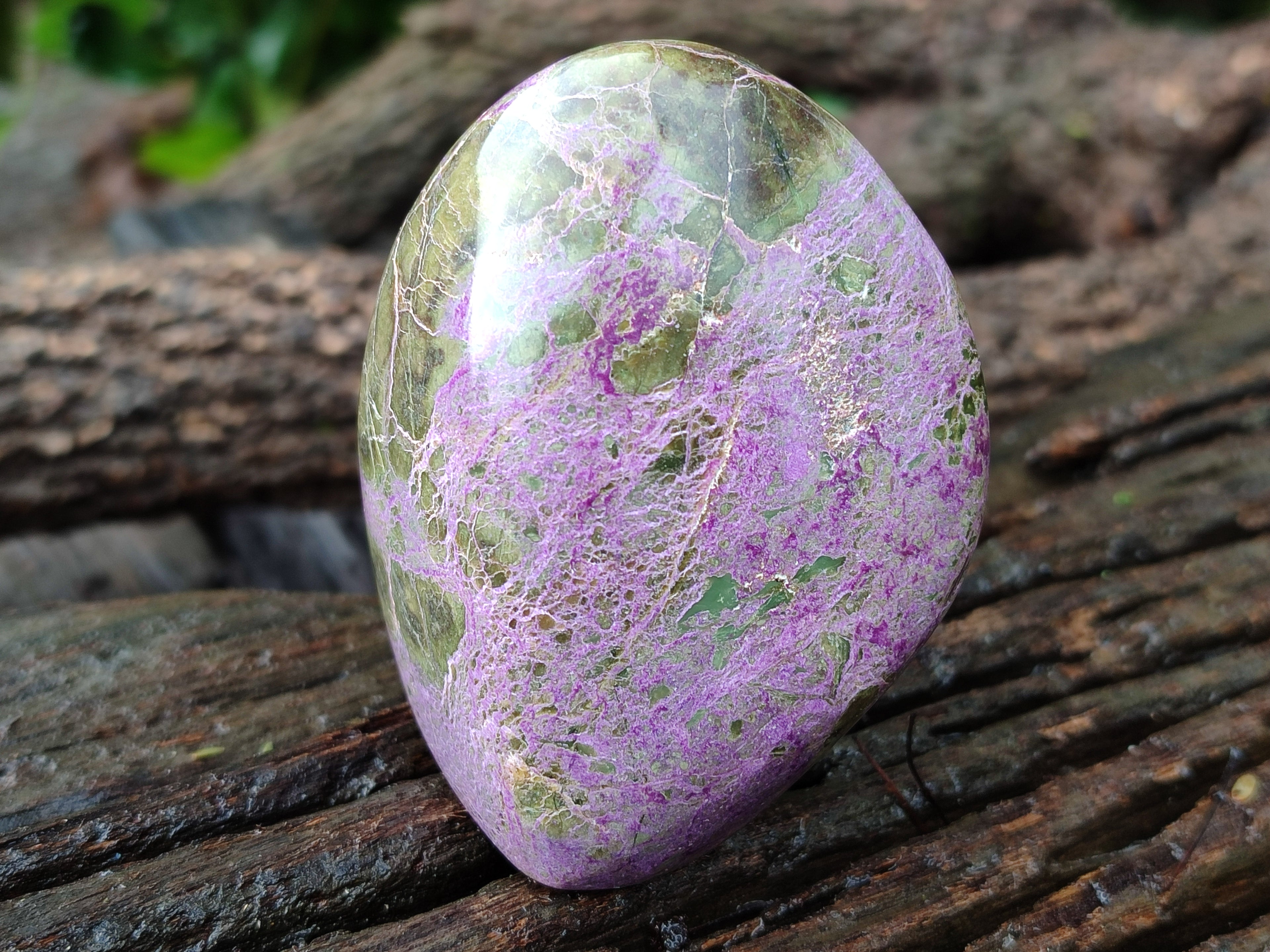Polished Stichtite Standing Free Forms x 3 From Barberton, South Africa - Toprock Gemstones and Minerals 