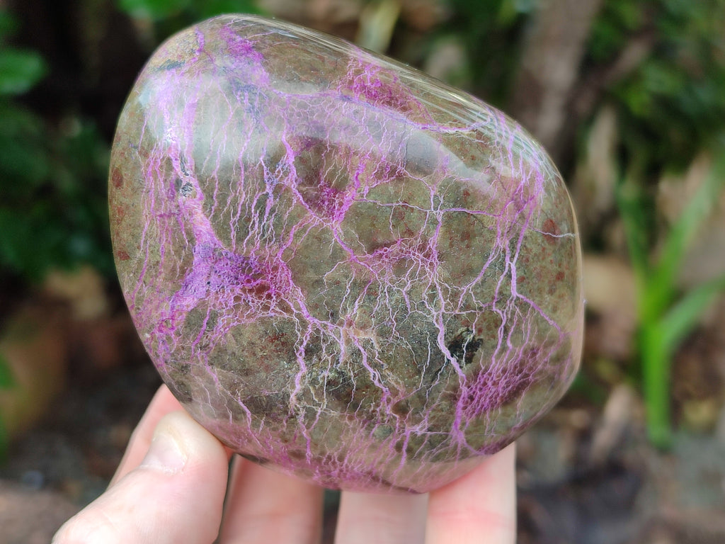 Polished Stichtite Standing Free Forms x 3 From Barberton, South Africa - Toprock Gemstones and Minerals 