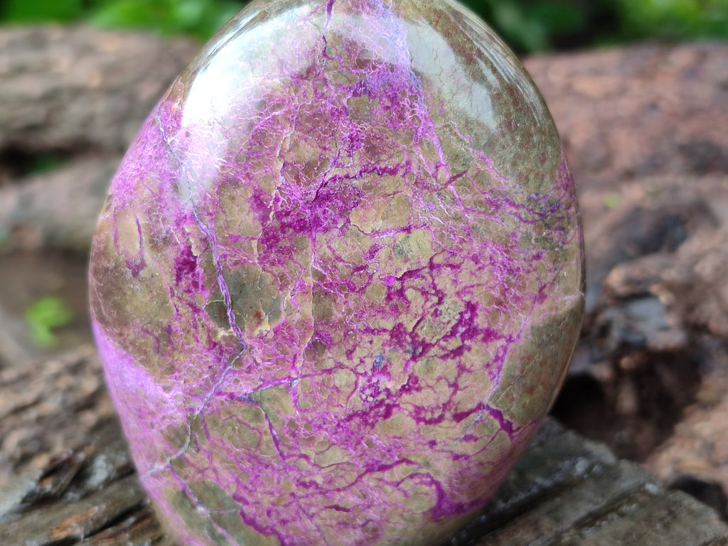 Polished Stichtite Standing Free Forms x 3 From Barberton, South Africa - Toprock Gemstones and Minerals 