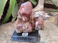 Natural Red Hematoid Quartz Clusters x 3 From Karoi, Zimbabwe