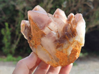 Natural Red Hematoid Quartz Clusters x 3 From Karoi, Zimbabwe