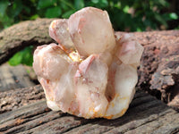 Natural Red Hematoid Quartz Clusters x 3 From Karoi, Zimbabwe