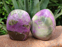 Polished Stichtite Standing Free Forms x 3 From Barberton, South Africa - Toprock Gemstones and Minerals 