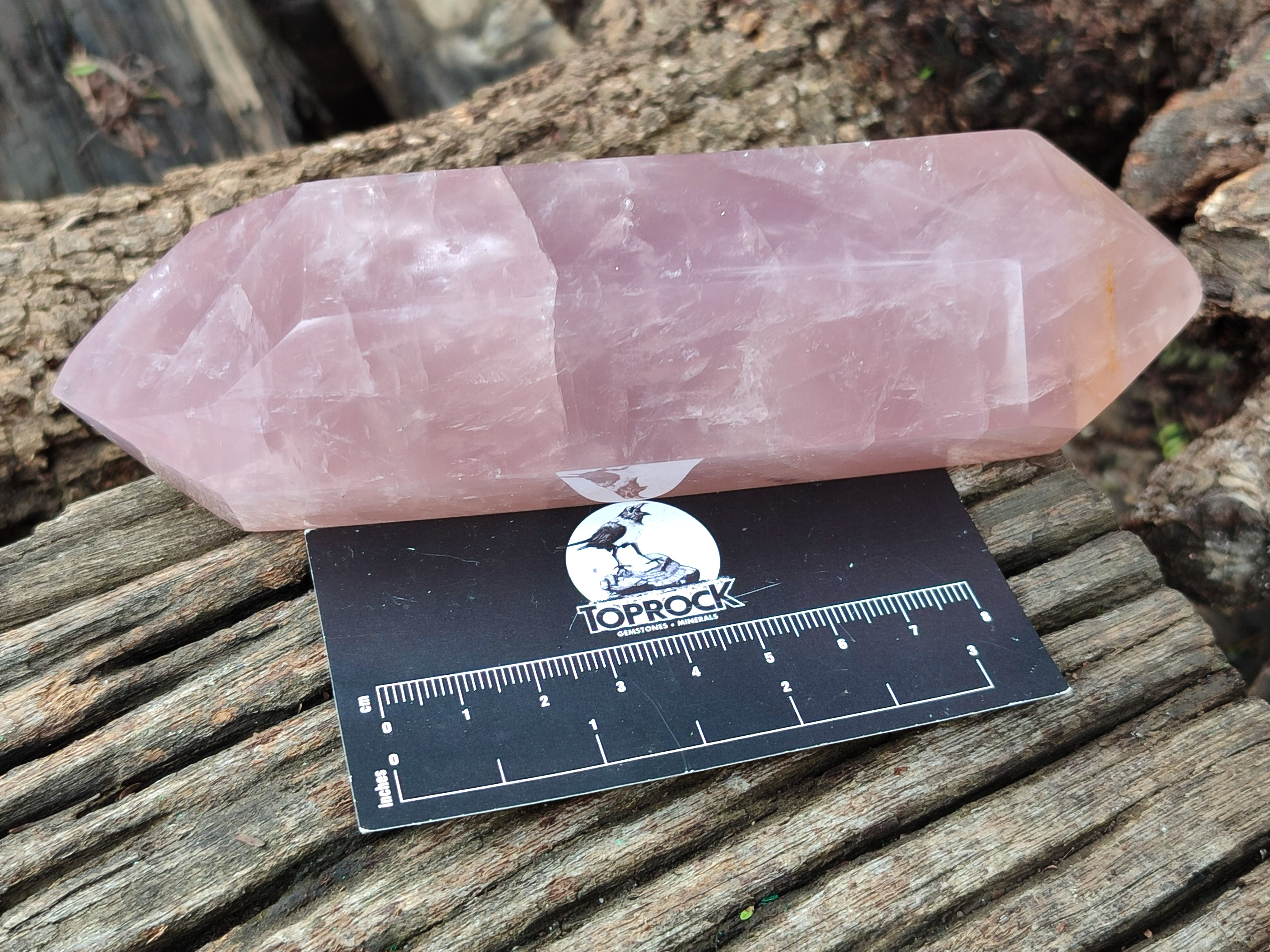 Polished Double Terminated Rose Quartz Points x 3 From Madagascar - Toprock Gemstones and Minerals 