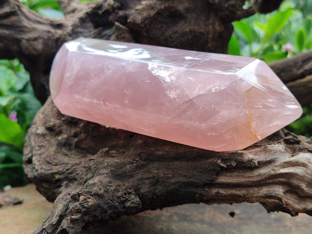 Polished Double Terminated Rose Quartz Points x 3 From Madagascar - Toprock Gemstones and Minerals 