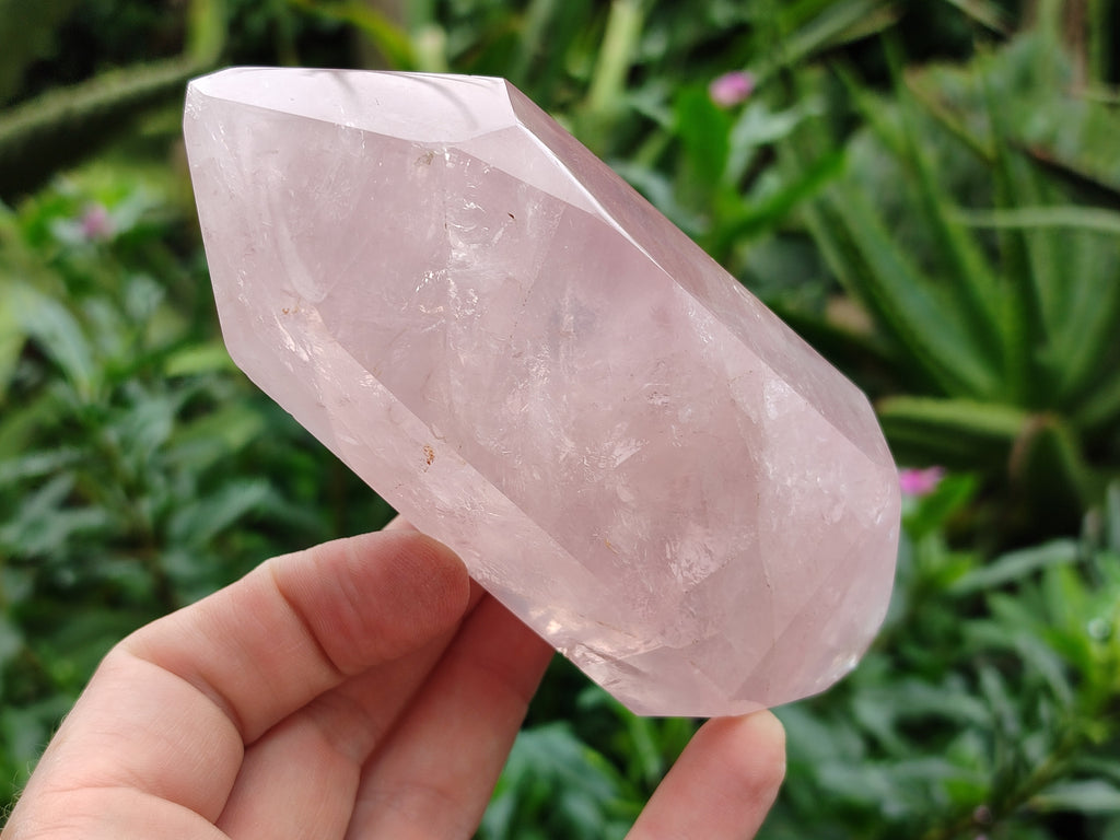 Polished Double Terminated Rose Quartz Points x 3 From Madagascar - Toprock Gemstones and Minerals 