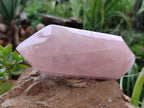 Polished Double Terminated Rose Quartz Points x 3 From Madagascar - Toprock Gemstones and Minerals 