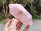 Polished Double Terminated Rose Quartz Points x 3 From Madagascar - Toprock Gemstones and Minerals 