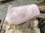 Polished Double Terminated Rose Quartz Points x 3 From Madagascar - Toprock Gemstones and Minerals 