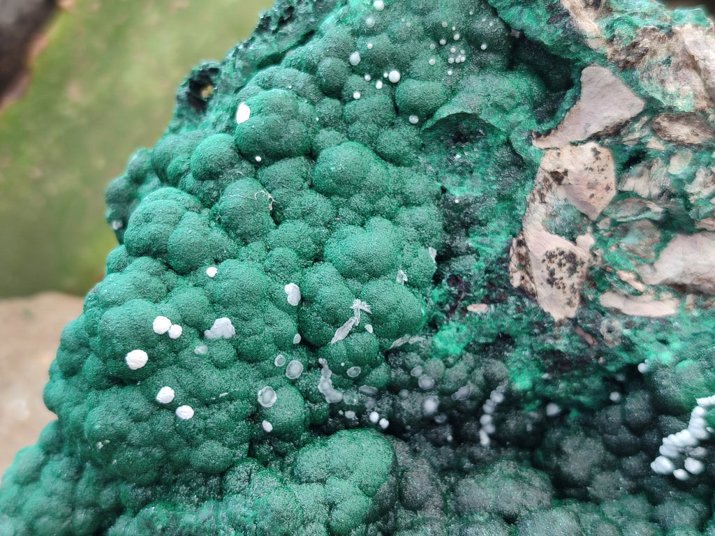 Natural Ball Malachite On Dolomite Matrix Specimen x 1 From Kambove, Congo - Toprock Gemstones and Minerals 
