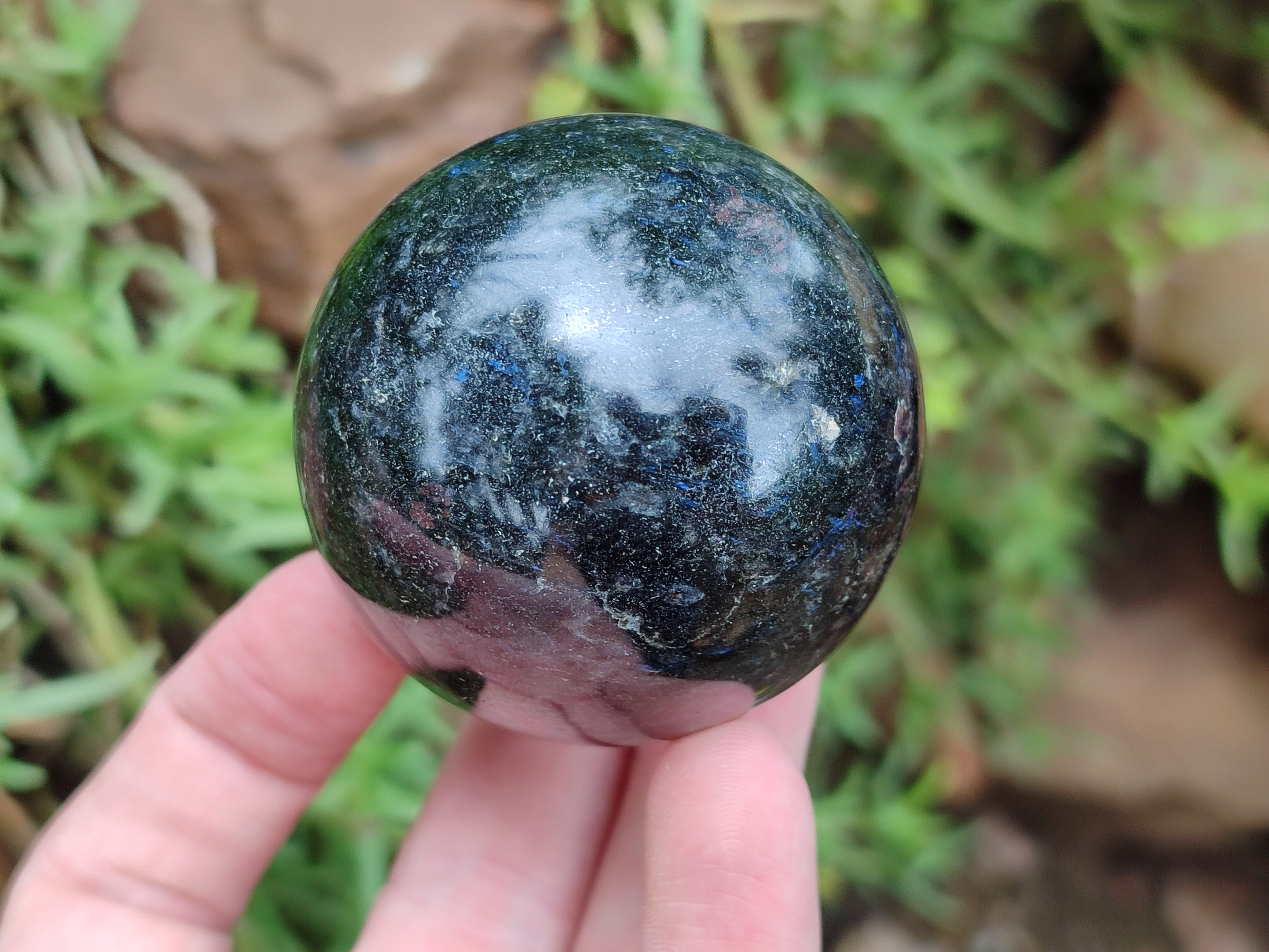Polished Iolite Spheres x 6 From Ambatofinandrahana, Madagascar - Toprock Gemstones and Minerals 